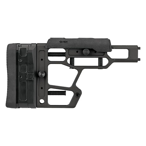 El MDT SRS-X Elite Buttstock ofrece ajuste sin herramientas, comodidad mejorada y compatibilidad con chasis XTN, ideal para competición o confort.